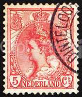 Postage stamp Netherlands 1898 Queen Wilhelmina