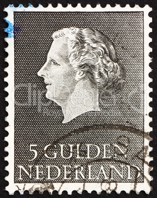 Postage stamp Netherlands 1955 Queen Juliana