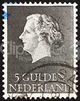 Postage stamp Netherlands 1955 Queen Juliana
