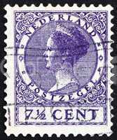 Postage stamp Netherlands 1927 Queen Wilhelmina