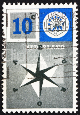 Postage stamp Netherlands 1957 United Europe for Peace and Prosp