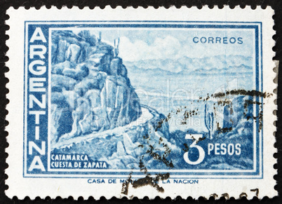 Postage stamp Argentina 1960 Zapata Slope, Catamarca