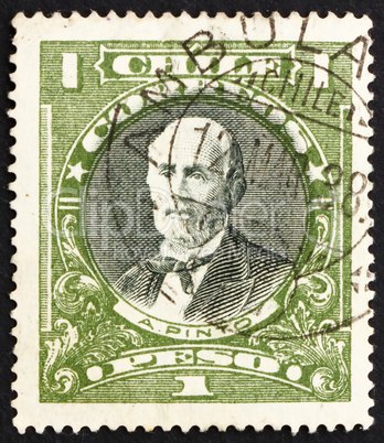 Postage stamp Chile 1911 Anibal Pinto, President of Chile