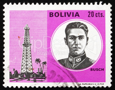 Postage stamp Bolivia 1971 German Busch Becera, President