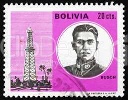 Postage stamp Bolivia 1971 German Busch Becera, President