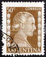 Postage stamp Argentina 1952 Eva Peron, Evita