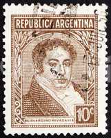 Postage stamp Argentina 1942 Bernardino Rivadavia, President
