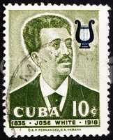 Postage stamp Cuba 1958 Jose White, Musician