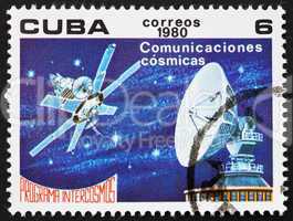 Postage stamp Cuba 1980 Satellite Communications, Intercosmos