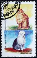 Postage stamp Oman 1972 Cat and Dog