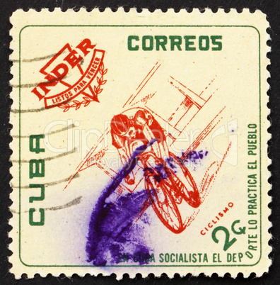 Postage stamp Cuba 1962 Bicycling