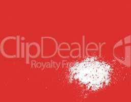 red background with white spot