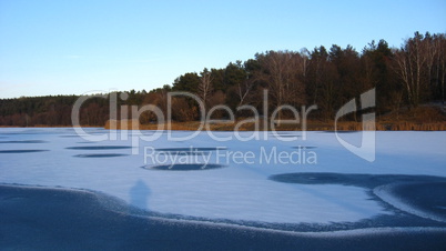 The river with an ice