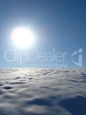 Winter solar landscape