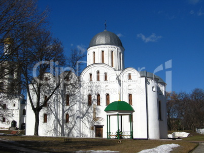 Beautiful church on a background of the blue sky