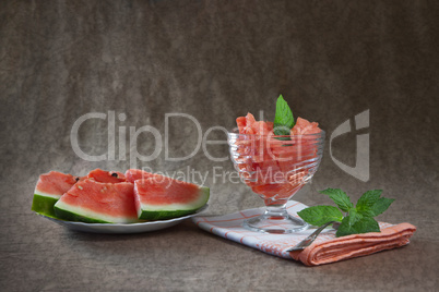 Still Life with ripe watermelon