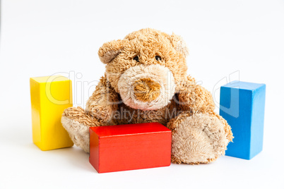 Teddybear and bricks