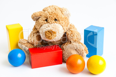 Teddybear and bricks