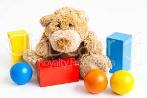 Teddybear and bricks