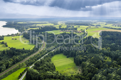panoramic aerial view Bavaria