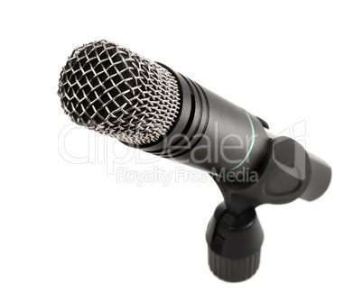 Mikrofon auf weißem Hintergrund
