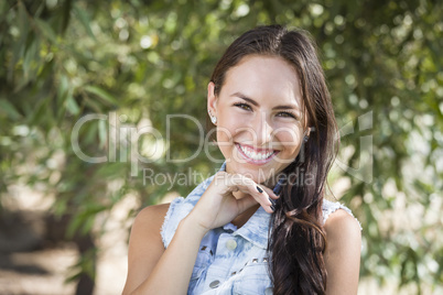 Attractive Mixed Race Girl Portrait