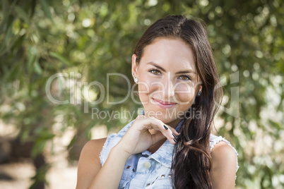 Attractive Mixed Race Girl Portrait