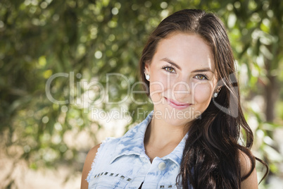 Attractive Mixed Race Girl Portrait