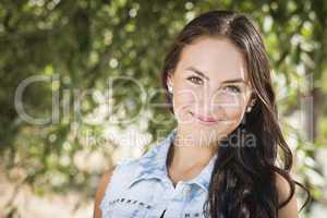 Attractive Mixed Race Girl Portrait