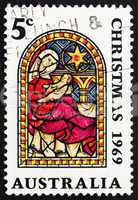 Postage stamp Australia 1969 Nativity, Christmas