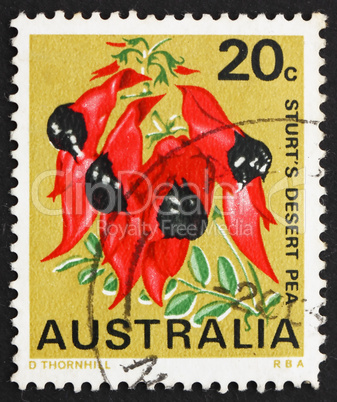 Postage stamp Australia 1968 Sturt's Desert Pea, South Australia