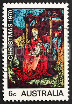 Postage stamp Australia 1970 Madona and Child by William Beasley