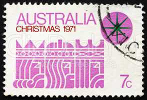 Postage stamp Australia 1971 Three Kings and Star, Christmas