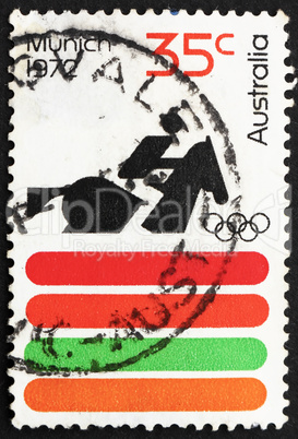 Postage stamp Australia 1972 Equestrian, 20th Olympic Games, Mun