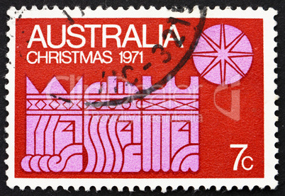 Postage stamp Australia 1971 Three Kings and Star, Christmas