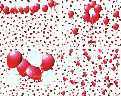Set of balloons background