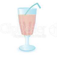 One milkshake vector illustration