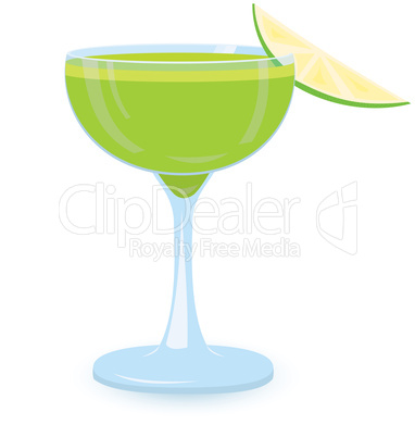 Green cocktail vector illustration
