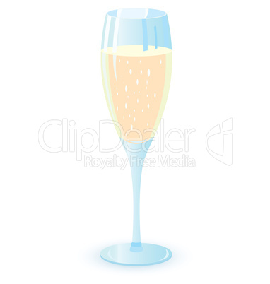 Two champagne glasses vector illutration