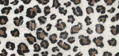 Leopard wool fabric