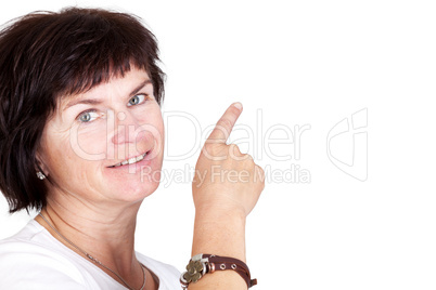 Woman shows her finger