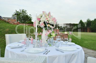 romantic outdoor table
