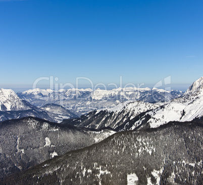 European alps in winter