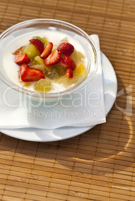 Yogurt with fresh fruits with