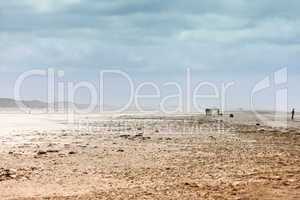 Ethereal landscape of a beach in the Netherlands