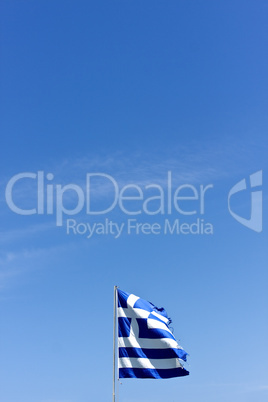 Torn flag of greece