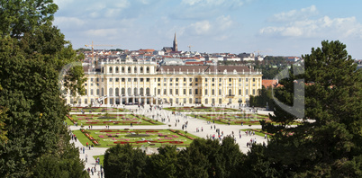 Schoenbrunn palace and garden vienna