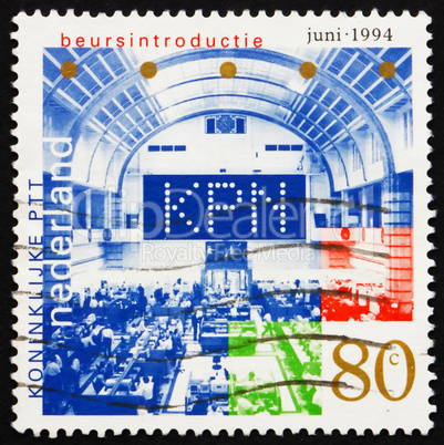 Postage stamp Netherlands 1994 Stock Exchange Floor