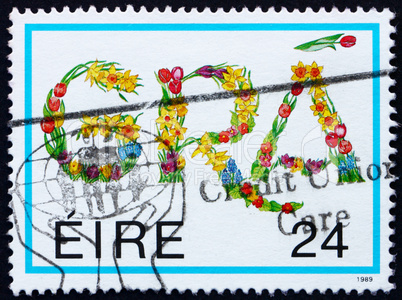 Postage stamp Ireland 1989 Love, Flowers, Valentine