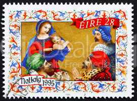 Postage stamp Ireland 1995 Adoration of the Magi, Christmas
